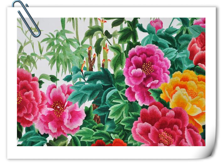 國(guó)花牡丹、蘇繡精品